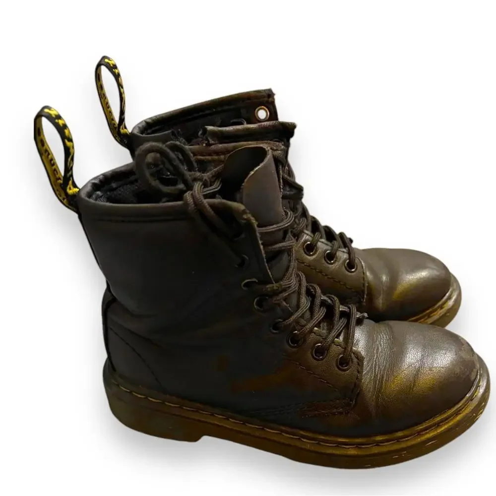 Dr. Martens 1460 Kids Leather Zip Boot 12c